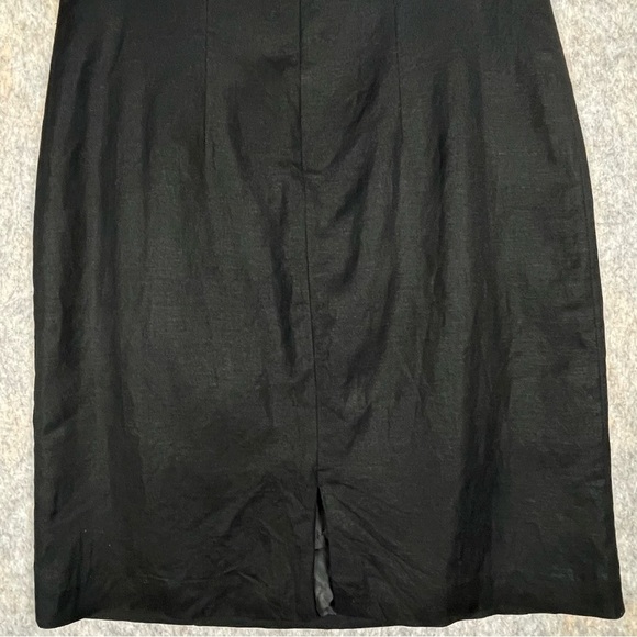 Jessica Howard Black Linen Blend Beaded Embroidered Sleeveless Summer Dress - 10 - Picture 10 of 15